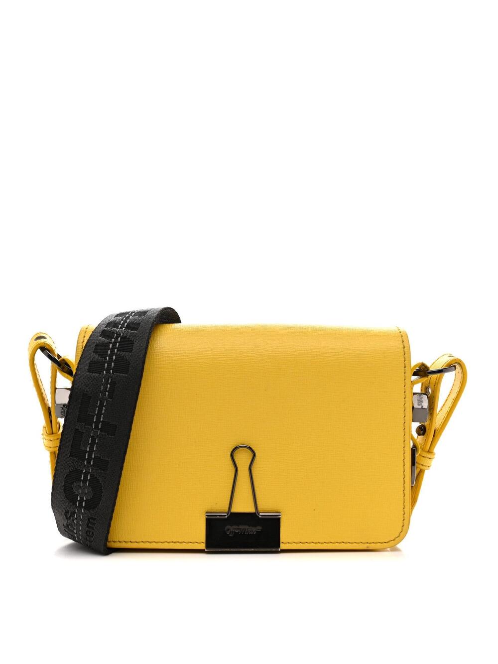 Off-White Calfskin Mini Binder Clip Bag #345582O20B